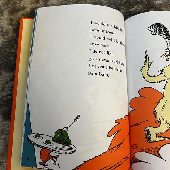 Dr Seuss Green Eggs and Ham Hardcover Book and Plush Character - Picture 5 of 5